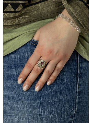 mantraroma 925er Silber - Ringe mit Granat facettiert