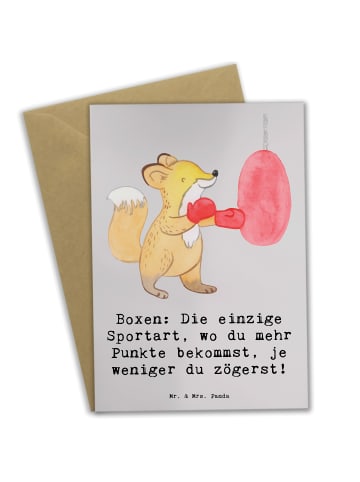 Mr. & Mrs. Panda Grußkarte Boxen Schnell Entscheiden mit Spruch in Grau Pastell