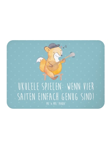 Mr. & Mrs. Panda Kühlschrankmagnet Ukulele Freude mit Spruch in Meeresbrise