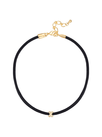 Lulu & Jane Halskette aus Messing mit Zirkonia in gelbgold