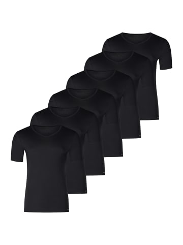 Skiny Unterhemd / Shirt Kurzarm Basis in Schwarz