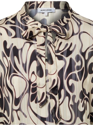 More & More Schluppenbluse in beige schwarz