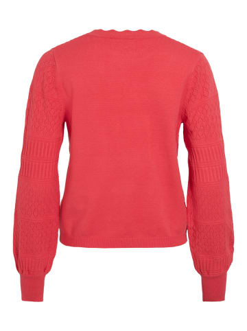 Vila Strickpullover in Hibiscus