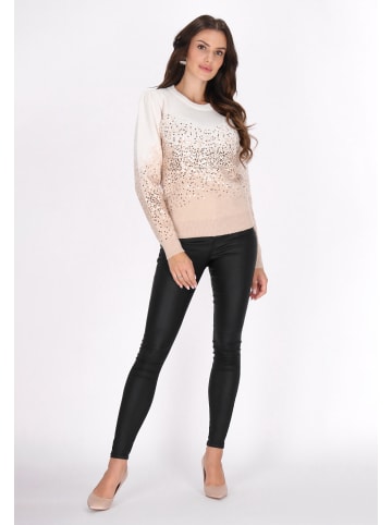 faina Damen Pullover in Wollweiss Beige