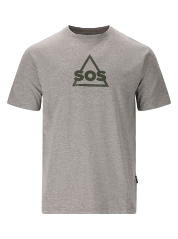 SOS T-Shirt Kvitfjell in 1038 Mid Grey Melange