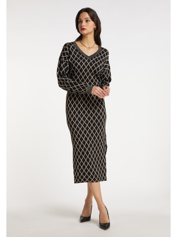 faina Damen Strickpullover in Schwarz Mehrfarbig