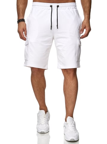 RESLAD Shorts Cargo Sweathose in weiß