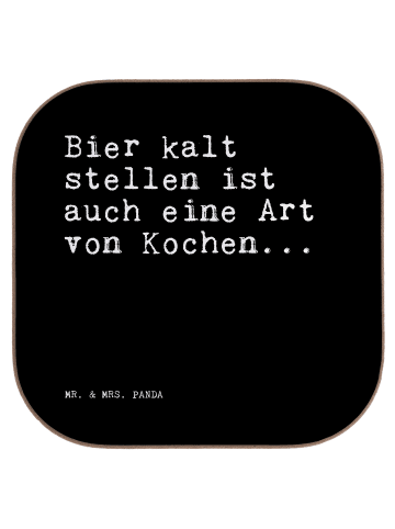 Mr. & Mrs. Panda Untersetzer für Gläser Bier kalt stellen ist...... in Schwarz