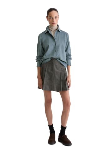 Marc O'Polo Samtbluse fitted in slate blue