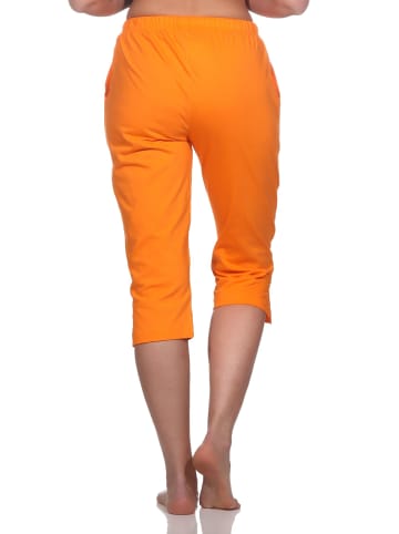 NORMANN Schlafanzug CapriHose lang Mix & Match in orange