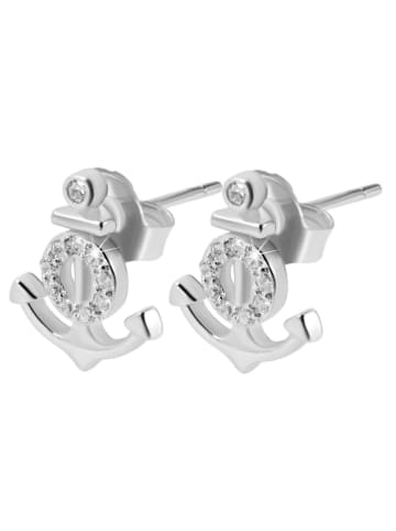 Adeliás Damen Ohrringe – Ohrstecker aus 925 Silber mit Zirkonia in silber