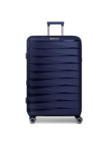 Franky London 4 Rollen Trolley L 74 cm mit Dehnfalte dark blue