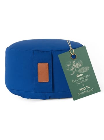 DoYourFitness Yoga-Kissen Vishnu gefüllt Buchweizen navyblau rund Blau