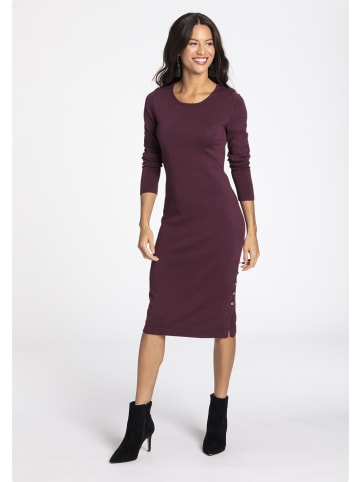 Laura Scott Strickkleid in bordeaux