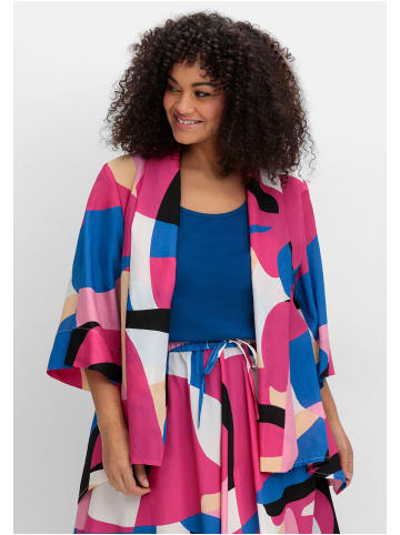 sheego Blusenjacke in pink gemustert