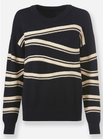 Heine Pullover in schwarz-sand-gemustert