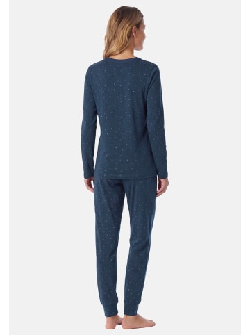 Schiesser Schlafanzug Casual Essentials in Ultra violett