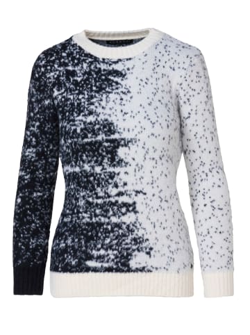 KOROSHI Women's jersey soft hair knit bicolor in SCHWARZ