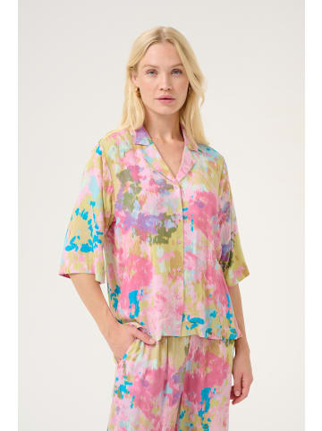 CULTURE Kurzarmhemd CUvalerie Relaxed fit in Yellow/Pink Abstract