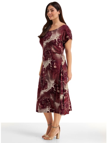 sheego Jersey-Kleid in schoko-apricot-bedruckt