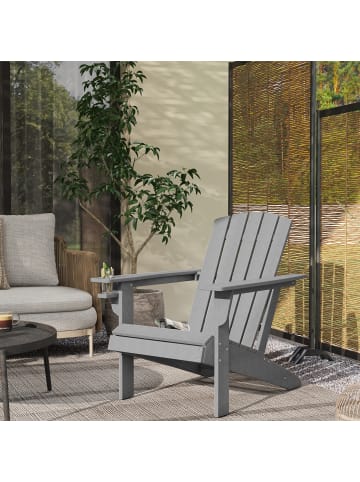 Outsunny Adirondack-Gartenstuhl 74B x 89T x 87H cm Grau