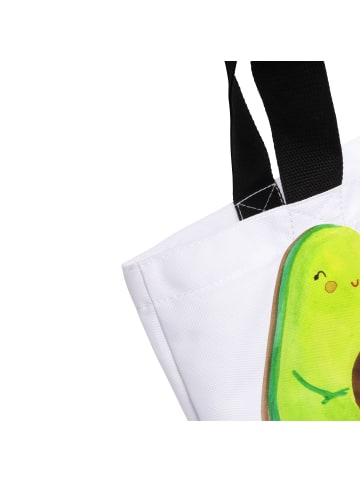 Mr. & Mrs. Panda Beuteltasche Avocado Pärchen ohne Spruch in Weiß