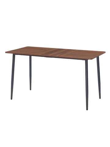 VASAGLE Esstisch Island in Walnussbraun - (B)140 x (H)75 x (T)75 cm