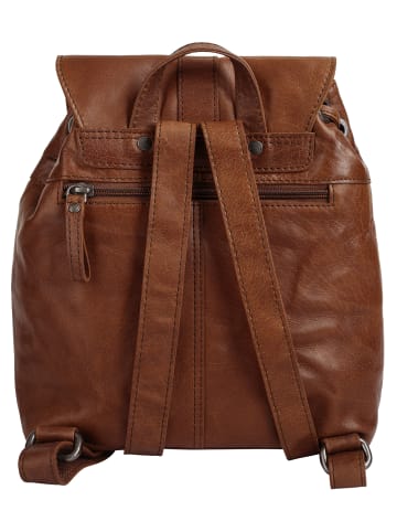 SPIKES & SPARROW Rucksack echt Leder in cognac