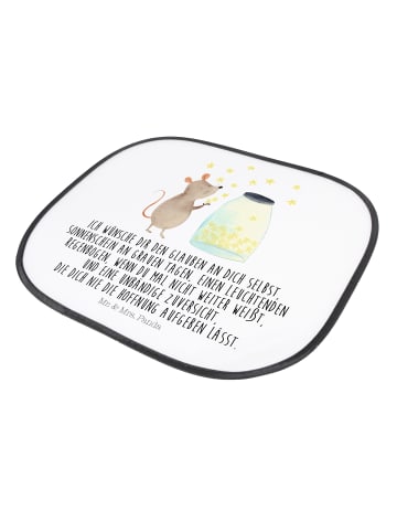 Mr. & Mrs. Panda Sonnenschutz Fenster Auto Maus Sterne mit Spruch in Weiß