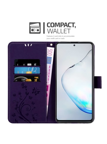 cadorabo Hülle für Samsung Galaxy A81/NOTE 10 LITE /M60s in FLORAL DUNKEL LILA