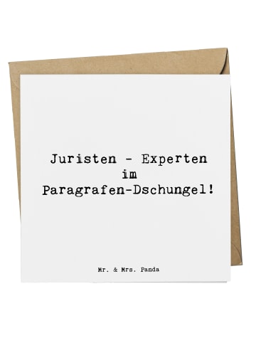 Mr. & Mrs. Panda Einladungskarte Spruch Jurist Experte mit Spruch in Weiß