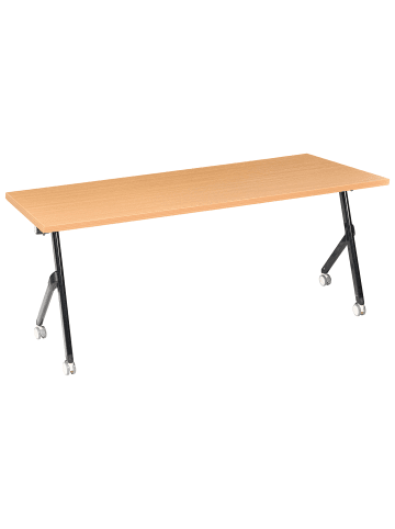 Beliani Zusammenklappbarer Schreibtisch BENDI in Braun/Schwarz