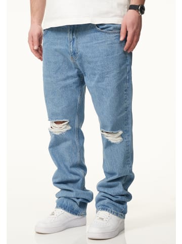 DAILY COTTON Jeans - DCPARADERA Lange Hose Ripped Straight-Fit in Light Blue
