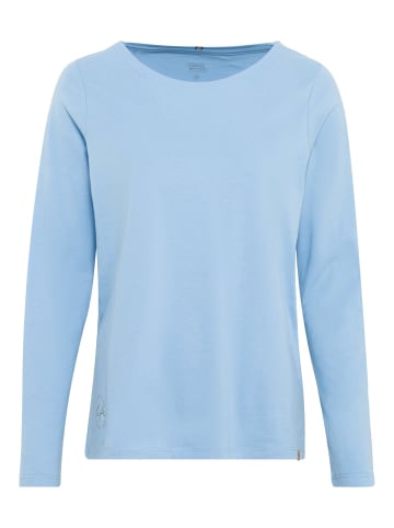 Camel Active Rundhals Shirt aus nachhaltiger Baumwolle in Blau