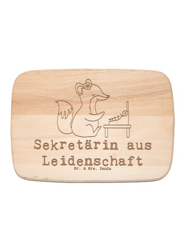 Mr. & Mrs. Panda Brotzeitbrett Sekretärin Leidenschaft mit Spruch in Transparent