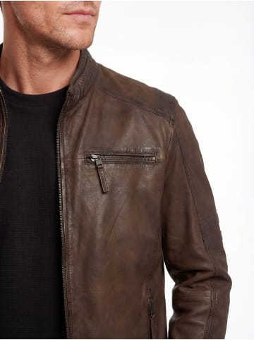Nils Sundström Lederjacke Anton in braun