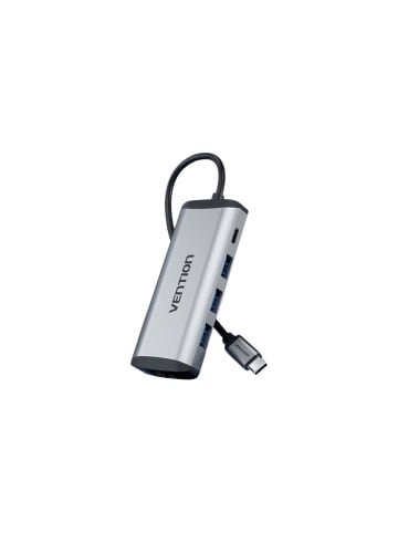Vention USB-C auf USB-C Dockingstation - 3x USB3.0, PD 0,15m - grau in Schwarz