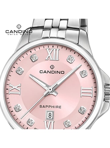 Candino Analog-Armbanduhr Candino Elegance silber mittel (ca. 34mm)
