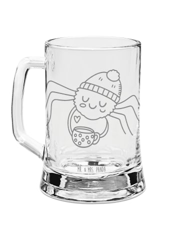 Mr. & Mrs. Panda Krug Spinne Agathe Kaffee ohne Spruch in Transparent