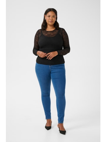KAFFE curve T-shirt KClinia in Black Deep