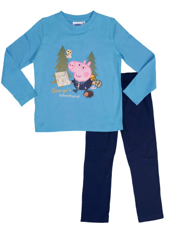 Peppa Pig Peppa Wutz Schlafanzug - George's adventures lang in blau