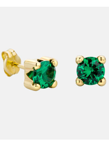 Diamant L'éternel Ohrringe aus 375 Gelbgold mit Smaragd