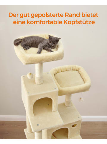 Feandrea Katzenbaum Clawfy in Beige - (B)50 x (H)199 x (T)60 cm