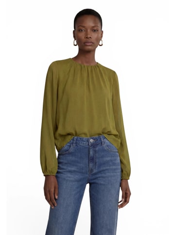 Zero  Chiffonbluse mit Crinkle-Effekt in Fir Green