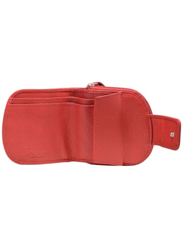 Esquire Primavera Geldbörse Leder 11 cm in rot