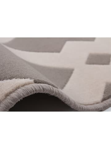 Kayoom Kurzflor Teppich Now in taupe - rechteckig