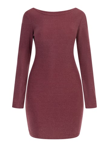 myMo at night Damen Strick Langarmkleid Mini in Pink