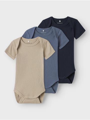 name it 3er-Pack Strampler in China Blue