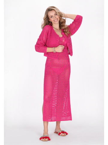 IZIA Women Cardigan in fuchsia