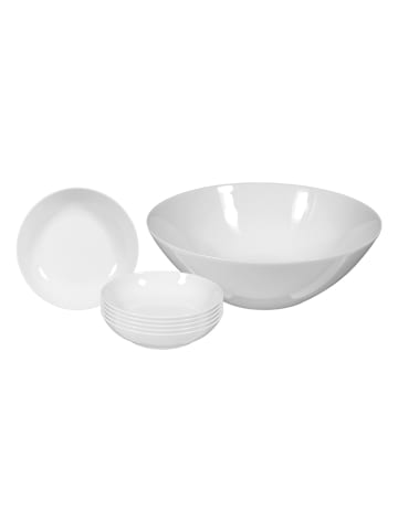 Seltmann Weiden 7er Set Salat-Set Rondo/Liane weiß in weiß
